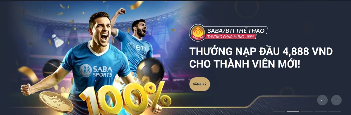 Đăng ký M88 nhận thưởng chào mừng 100% thể thao SABA/BTI dành cho thành viên mới